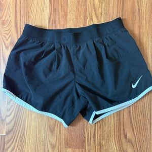Nike Women's Black Athletic Shorts with White Trim